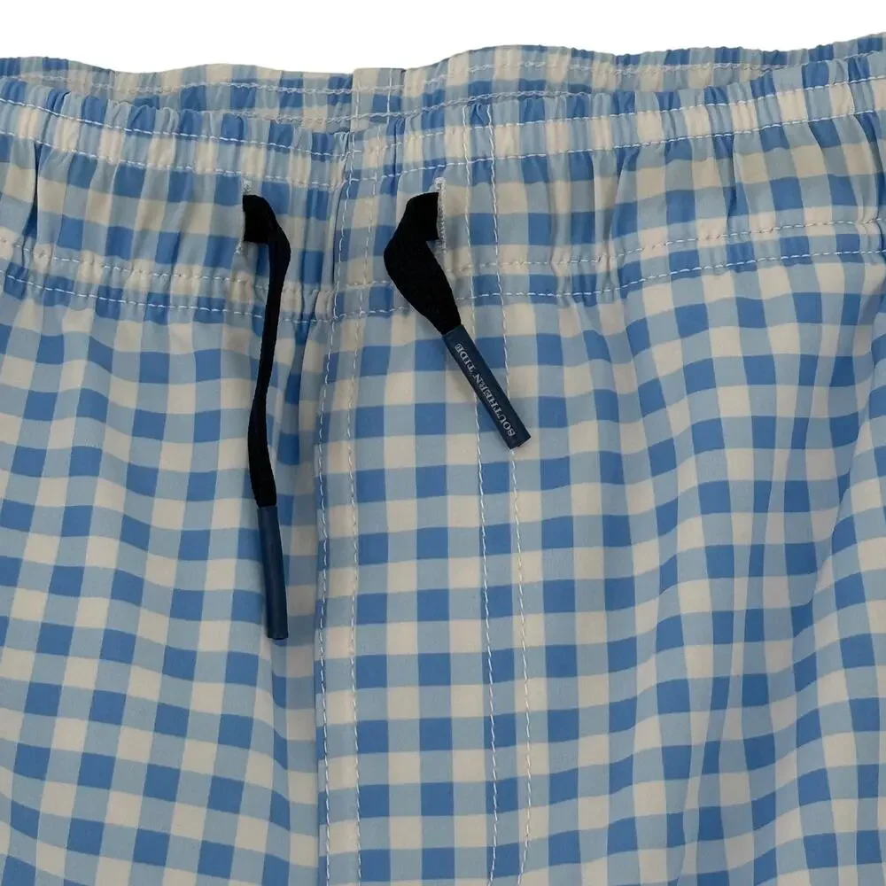 Southern Tide Baldwin Gingham Plaid Check Swim Trunk Shorts Boys Size XL 16
